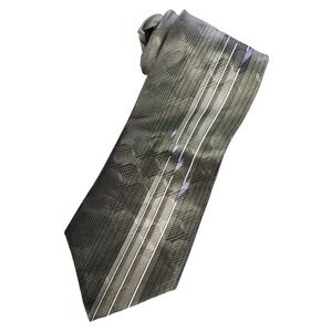 Naboth Tie Classic Stripe Slim Green Subtle Shine Minimalist Formalwear